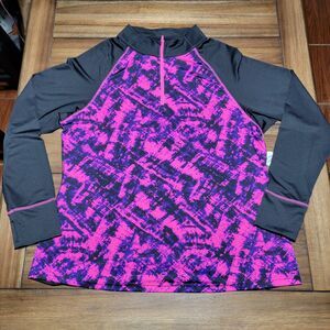 Zone Pro LS Full Zip Black & Pink Athletic Pullover Jacket - Size 2X* NWT
